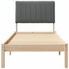 vidaXL Bettrahmen mit Kopfteil Braun 75 x 190 cm Massives Kiefernholz