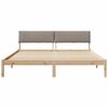 vidaXL Bettgestell Braun und Taupe 200 x 200 cm Massivholz Kiefer