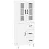 vidaXL Highboard Wei&szlig; 69,5x34x180 cm Holzwerkstoff