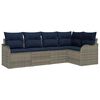 vidaXL Gartensofa-set Grau Poly-Rattan