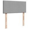 vidaXL Ottoman-Bett mit Matratzen & LEDs Hellgrau 200x200 cm Stoff
