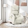 vidaXL Massagesessel mit Aufstehhilfe Creme Samt