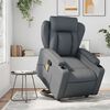 vidaXL Massagesessel mit Aufstehhilfe Grau Kunstleder
