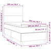 vidaXL Boxspringbett mit Matratze & LED Blau 100x200 cm Stoff