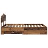 vidaXL Bettrahmen mit Kopfteil Altholz 120 x 190 cm Holzwerkstoff