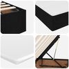 vidaXL Aufbewahrungsbett mit Matratze Schwarz 90 x 190 cm Polyester