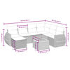 vidaXL 8-tlg. Garten-Sofagarnitur mit Kissen Beige Poly Rattan