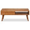 vidaXL Couchtisch mit Schublade Massivholz Geschnitzt 100x50x40 cm