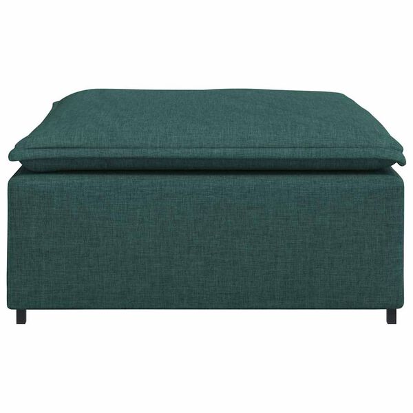 vidaXL Modulares Sofa-Fußhocker-Modul Dunkelgrün 100 x 100 x 48 cm