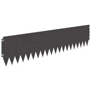 vidaXL Raseneinfassung 20 Stk. 103 x 25 cm Stahl Schwarz