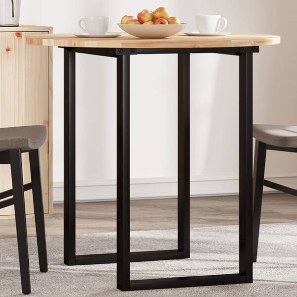 vidaXL Tischplatte Rund &Oslash;80x2 cm Massivholz Akazie