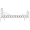 vidaXL Bettgestell mit Lattenrost Wei&szlig; Metall 120&times;200 cm