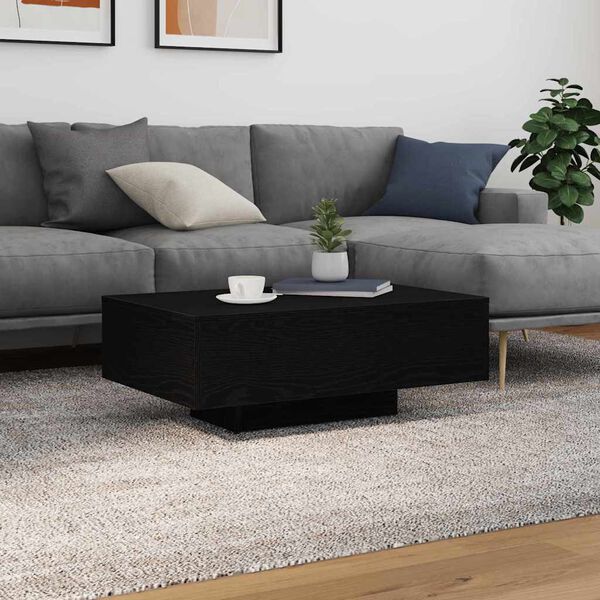 vidaXL Couchtisch Schwarz Eichen-Optik 85 x 55 x 31 cm Holzwerkstoff