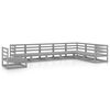 vidaXL 8-tlg. Garten-Lounge-Set Grau Kiefer Massivholz