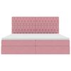 vidaXL Aufbewahrungsbett mit Matratze Rosa 200 x 200 cm Samt