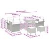 vidaXL Gartensofa-set mit Kissen 10 pcs Beige Poly-Rattan