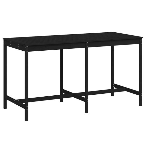 vidaXL Gartentisch Schwarz 203,5x90x110 cm Massivholz Kiefer
