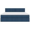 vidaXL Bett mit Stauraum und LED Blau 160 x 200 cm Polyester