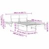 vidaXL Bettrahmen mit Kopfteil Braun 135 x 190 cm Massives Kiefernholz
