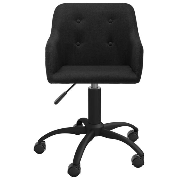 vidaXL Esszimmerst&uuml;hle 6 Stk. Drehbar Schwarz Stoff