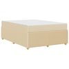 vidaXL Bettrahmen mit Matratze Creme 160 x 200 cm Stoff