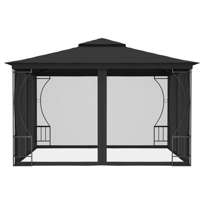 vidaXL Pavillon mit Netz 300x300x265 cm Anthrazit