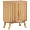 vidaXL Badezimmerm&ouml;bel-Set mit Regal 2 pcs Braun Massivholz Kiefer