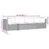 vidaXL 4-tlg. Garten-Lounge-Set mit Kissen Schwarz Poly Rattan