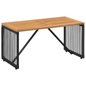 vidaXL Tisch f&uuml;r Outdoor Schwarz und Braun 80 x 40 x 40 cm Poly-Rattan