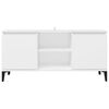vidaXL TV-Schrank mit Metallbeinen Wei&szlig; 103,5x35x50 cm