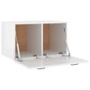 vidaXL Wandschrank Hochglanz-Wei&szlig; 60x36,5x35 cm Holzwerkstoff