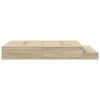 vidaXL Aufbewahrungsbettgestell Sonoma-Eiche 140 cm Holzwerkstoff