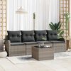 vidaXL Gartensofa-set Grau 55 x 55 x 37 cm Poly-Rattan