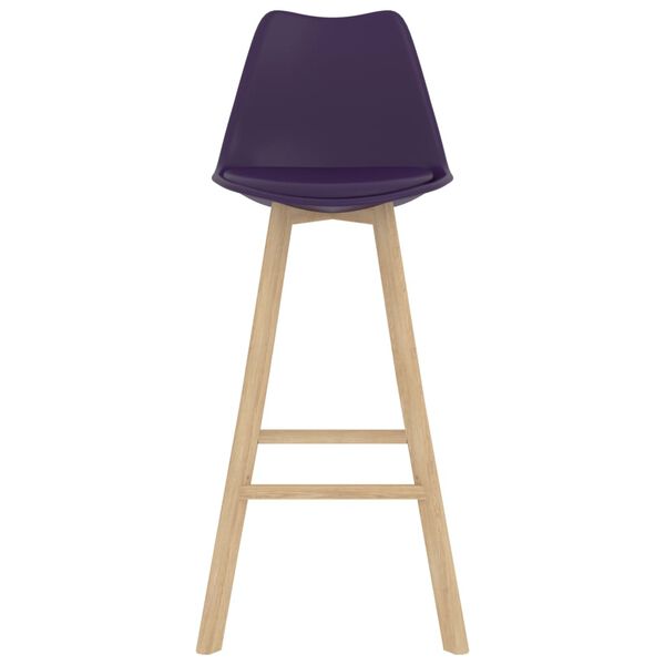 vidaXL Barhocker 2 Stk. Dunkelviolett Kunstleder