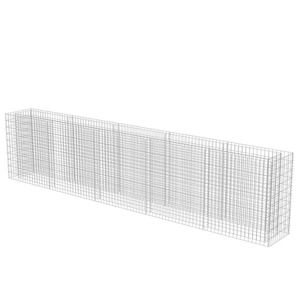 vidaXL Gabionen-Hochbeet Verzinkter Stahl 450&times;50&times;100 cm