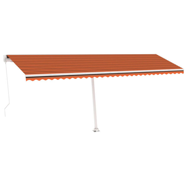 vidaXL Standmarkise Manuell Einziehbar 600x350 cm Orange/Braun