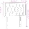 vidaXL LED Kopfteil Dunkelblau 83x16x78/88 cm Samt