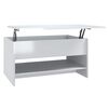 vidaXL Couchtisch Hochglanz-Wei&szlig; 80x50x40 cm Holzwerkstoff