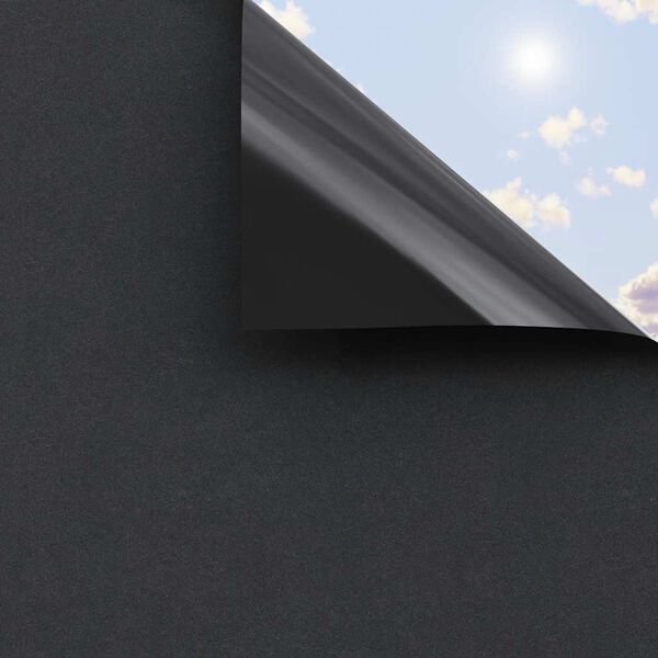 vidaXL Fensterfolien 3 Stk. Statisch Matt Schwarz PVC