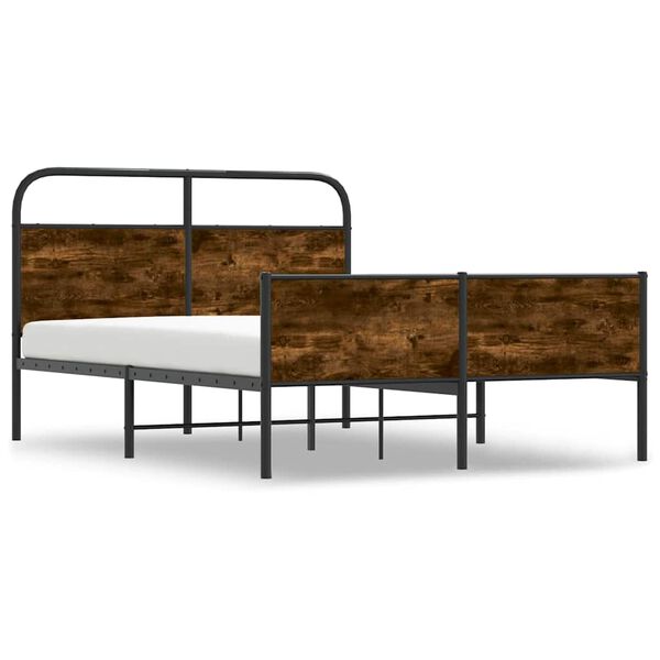 vidaXL Bettgestell ohne Matratze 120x190 cm Sonoma-Eiche Holzwerkstoff