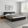 vidaXL Bettgestell Schwarz Kunstleder 180 × 200 cm