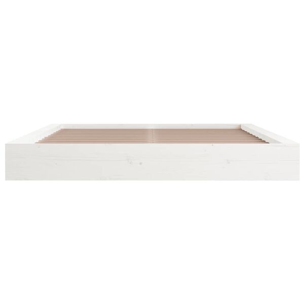 vidaXL Massivholzbett Wei&szlig; 180x200 cm