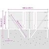 vidaXL Zaunpfosten Grau 10 x 0,8 m (25 mm Masche) Stahl und PVC