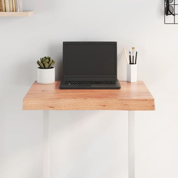 vidaXL Tischplatte 60x60x(2-6) cm Massivholz Behandelt Baumkante