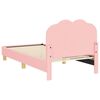 vidaXL Kinderbettgestell mit Kopfteil Rosa 80 x 160 cm Schafstoff