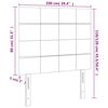 vidaXL LED Kopfteil Dunkelgrau 100x5x118/128 cm Samt