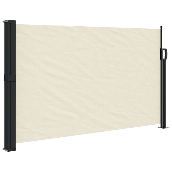 vidaXL Seitenmarkise Ausziehbar Creme 120x500 cm