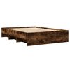 vidaXL Bettgestell ohne Matratze R&auml;uchereiche 140x200 cm Holzwerkstoff