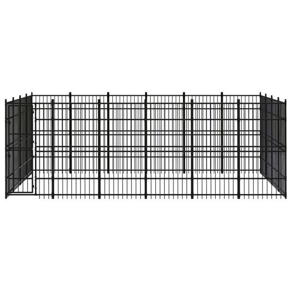 vidaXL Outdoor-Hundezwinger Stahl 22,12 m&sup2;