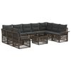 vidaXL Gartensofa-set 10 pcs Grau Poly-Rattan